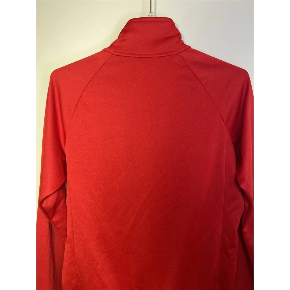 Nike The Athletic Dept Women's Large Red Full Zip Track Jacket White Piping